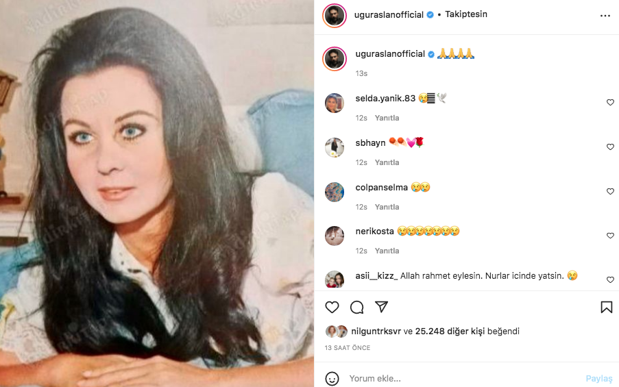 Sanat camiasının ünlü isimlerinden Fatma Girik paylaşımları... Usta oyuncuya böyle veda ettiler 11