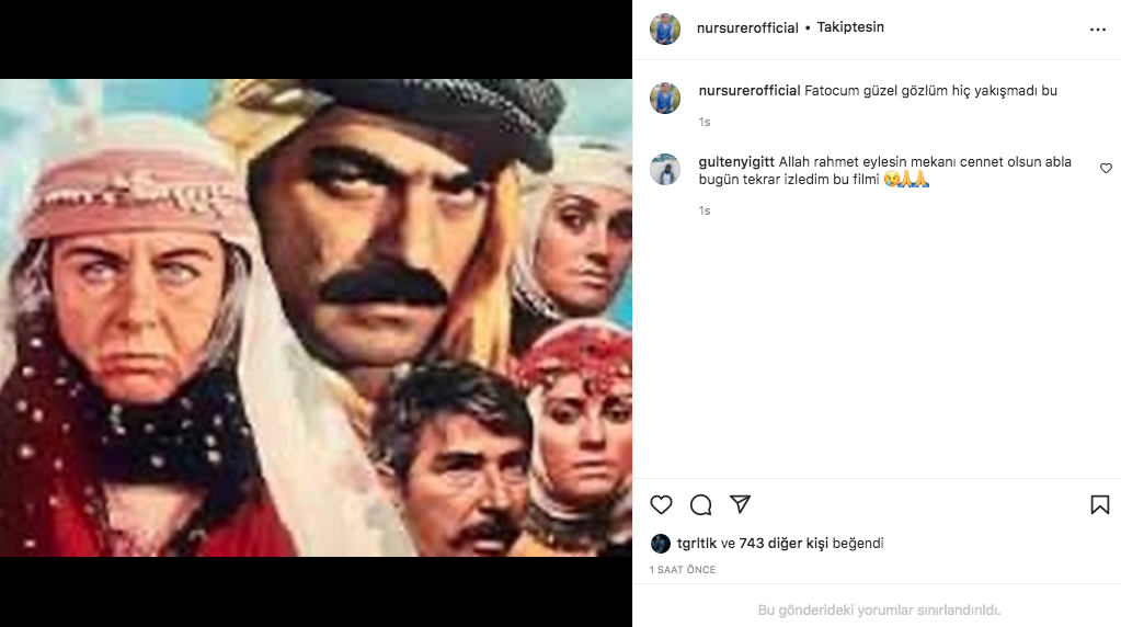 Sanat camiasının ünlü isimlerinden Fatma Girik paylaşımları... Usta oyuncuya böyle veda ettiler 13