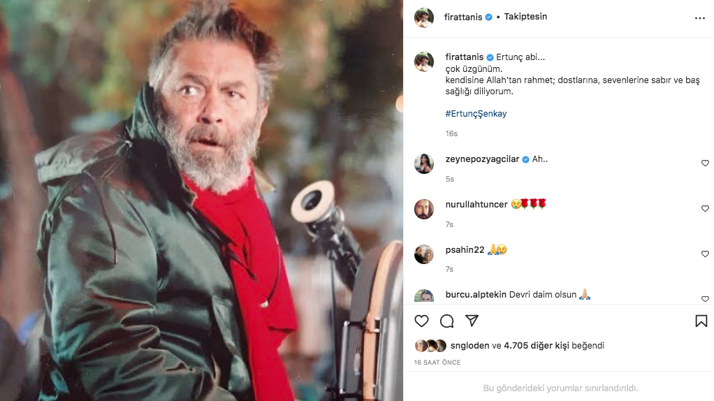Sanat camiası yasta! Ünlü isimler Ertunç Şenkay'a bu sözlerle veda ettiler 5