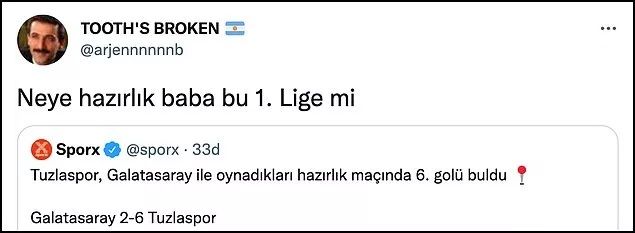 Tuzlaspor'dan 6 Gol Yiyen Galatasaray Sosyal Medyanın Diline Düştü! 4