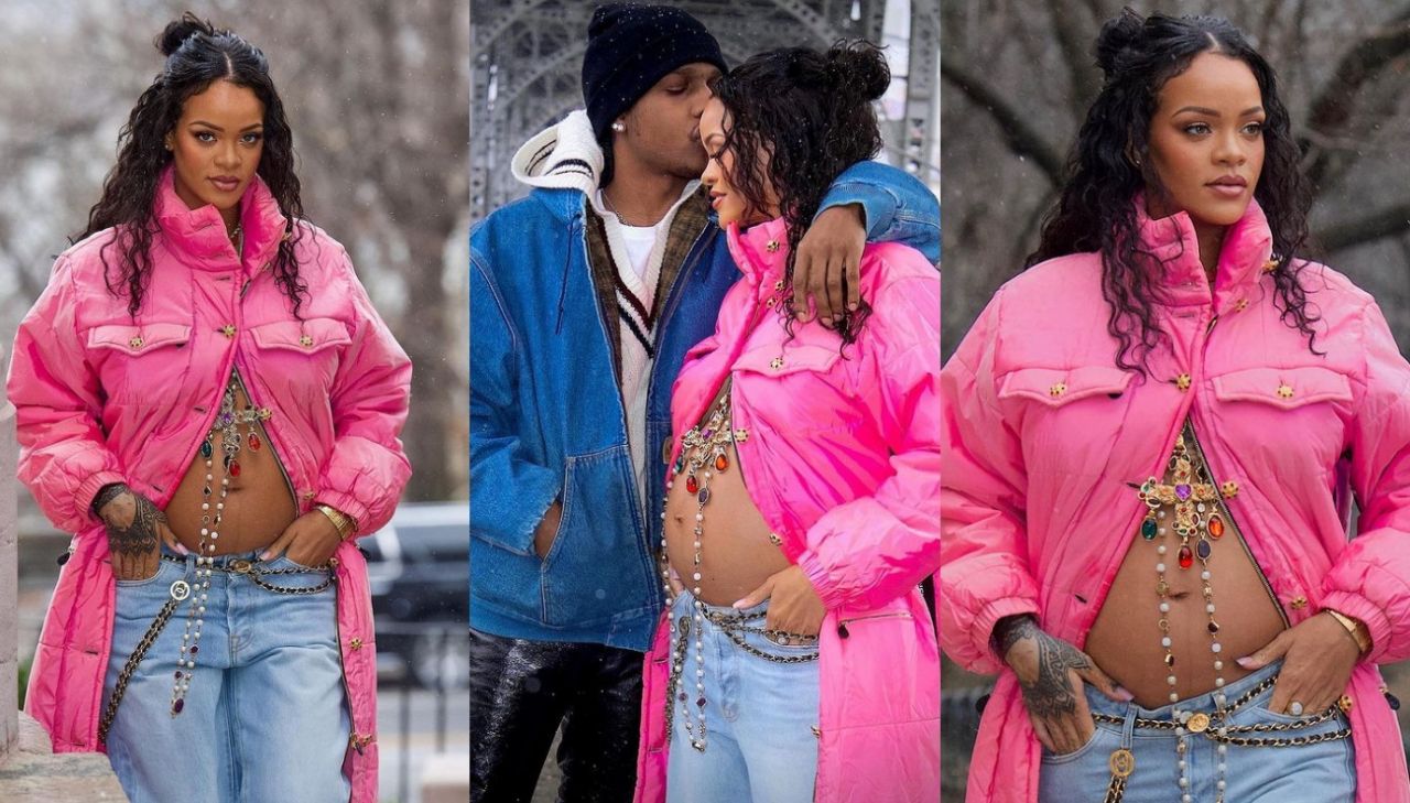 Rihanna'nın ASAP Rocky'den bebek beklediği ortaya çıktı! İşte hamilelik pozları 10