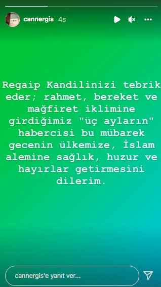 Ünlü isimlerden Regaip Kandili mesajları... Şafak Mahmutyazıcıoğlu'nun eşi Ece Erken en büyük arzusunu açıkladı 4