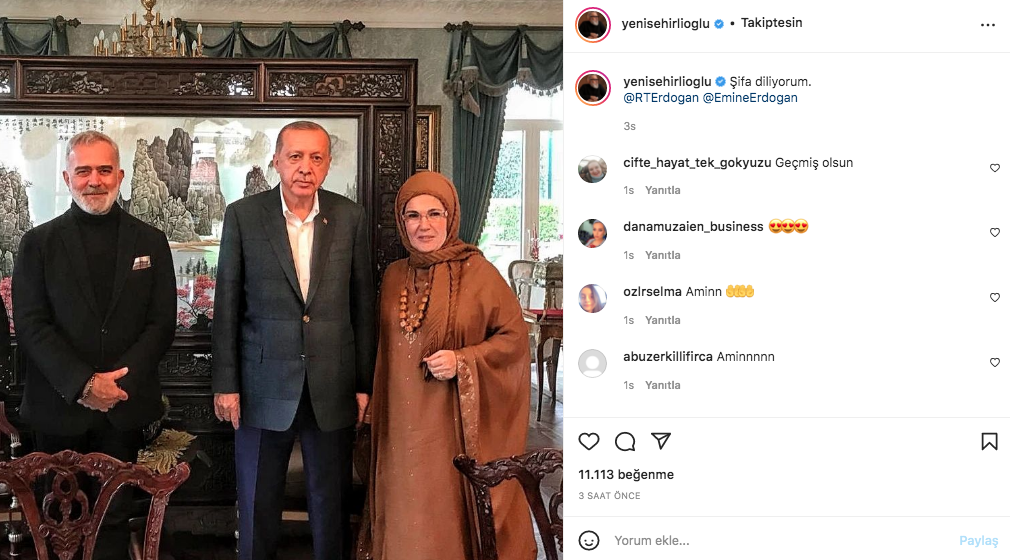 Cumhurbaşkanı Erdoğan ve eşi Emine Erdoğan'a sanat camiasının ünlü isimlerinden 'geçmiş olsun' mesajları yağdı 4