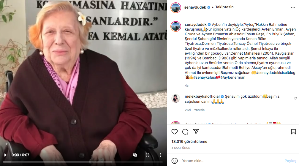 Usta oyuncu Ayten Erman'ın vefatı sanat camiasını yasa boğdu 5