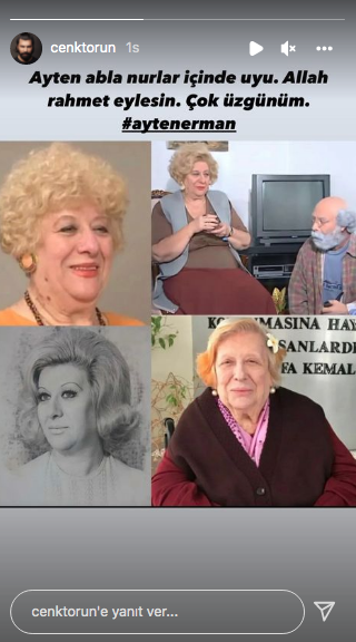 Usta oyuncu Ayten Erman'ın vefatı sanat camiasını yasa boğdu 10