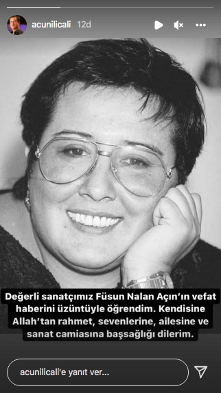 Akrep Nalan'ın ani ölümü sanat camiasında büyük bir üzüntüye neden oldu 10