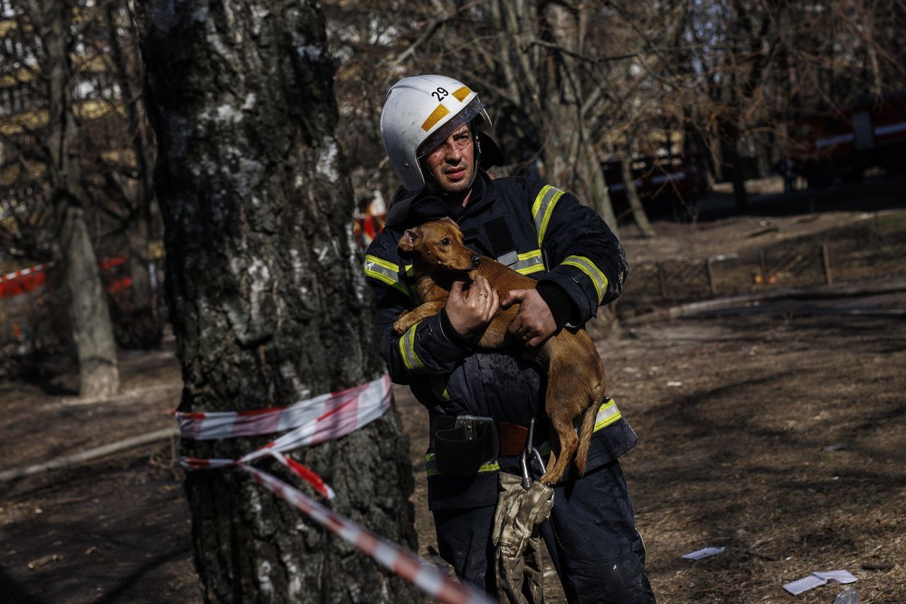 Kiev'de 16 katlı binaya top mermisi isabet etti: 4 ölü 13
