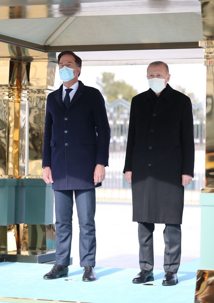 Cumhurbaşkanı Erdoğan, Hollanda Başbakanı Rutte’yi resmi törenle karşıladı 1
