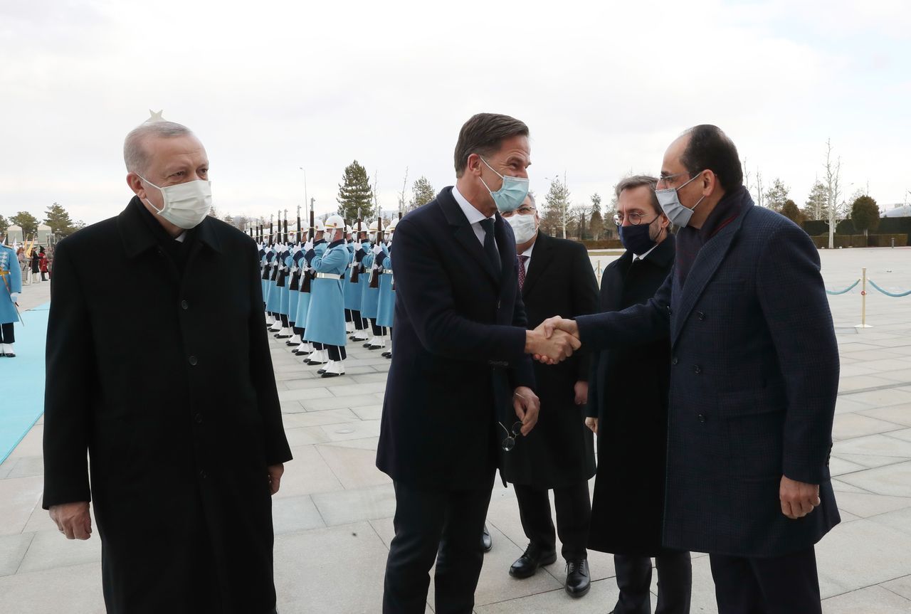 Cumhurbaşkanı Erdoğan, Hollanda Başbakanı Rutte’yi resmi törenle karşıladı 8