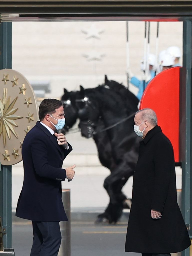 Cumhurbaşkanı Erdoğan, Hollanda Başbakanı Rutte’yi resmi törenle karşıladı 10