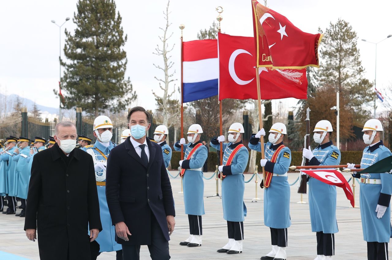 Cumhurbaşkanı Erdoğan, Hollanda Başbakanı Rutte’yi resmi törenle karşıladı 13