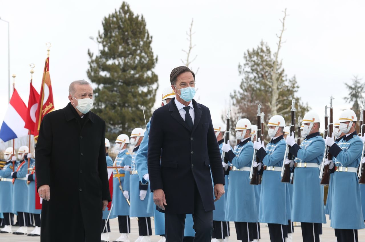 Cumhurbaşkanı Erdoğan, Hollanda Başbakanı Rutte’yi resmi törenle karşıladı 14