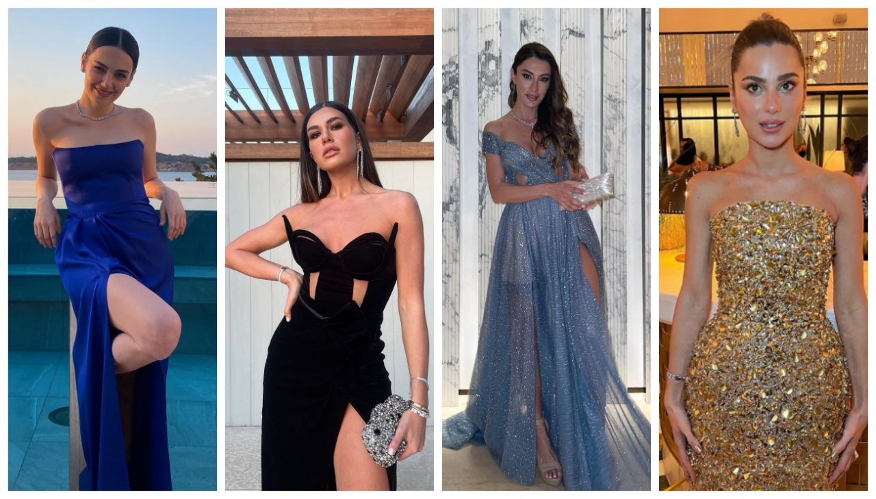 Dağhan Doğruer ile evlenen Dila Tarkan'ın gelinliği gündem oldu! Şeyma Subaşı düğüne damga vurdu 7