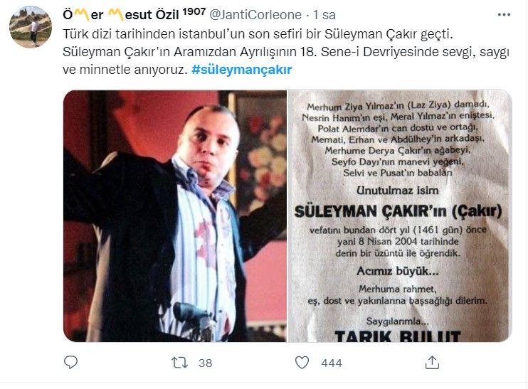 Kurtlar Vadisi'nin unutulmaz karakteri Süleyman Çakır 18. Ölüm Yıldönümünde Anılıyor! 7