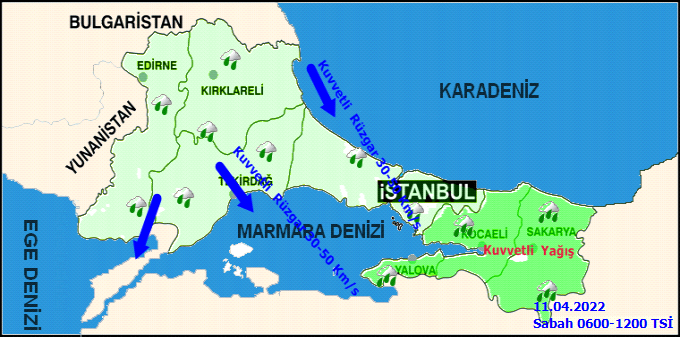 Meteoroloji'den İstanbul dahil pek çok ile uyarı: Sağanak yağış gün boyu sürecek! 6