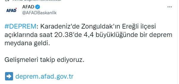 Karadeniz'deki 4.4 büyüklüğündeki deprem İstanbul dahil birçok ilden hissedildi 4