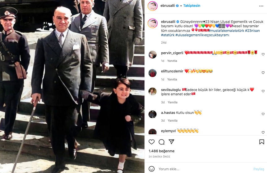 Ünlü isimlerden 23 Nisan paylaşımları 43