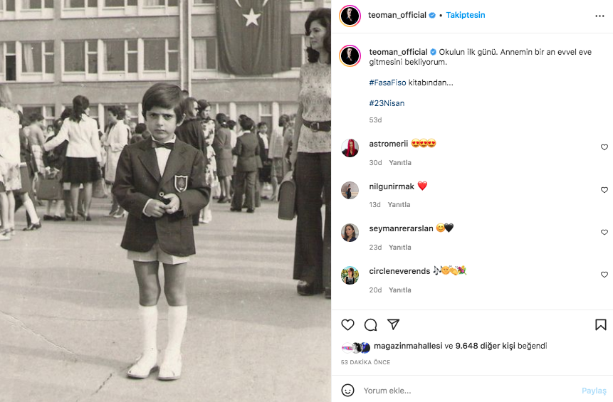 Ünlü isimlerden 23 Nisan paylaşımları 10