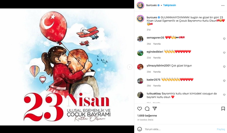 Ünlü isimlerden 23 Nisan paylaşımları 41