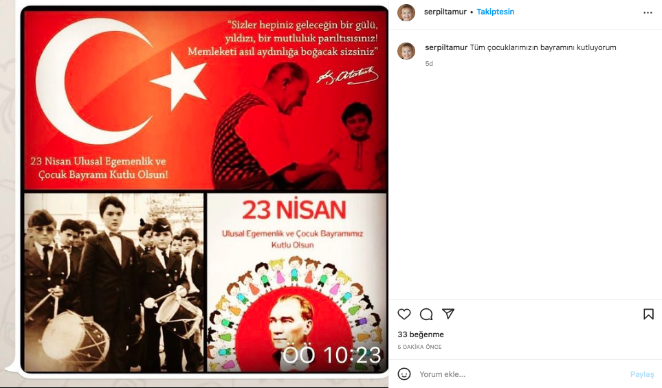 Ünlü isimlerden 23 Nisan paylaşımları 60