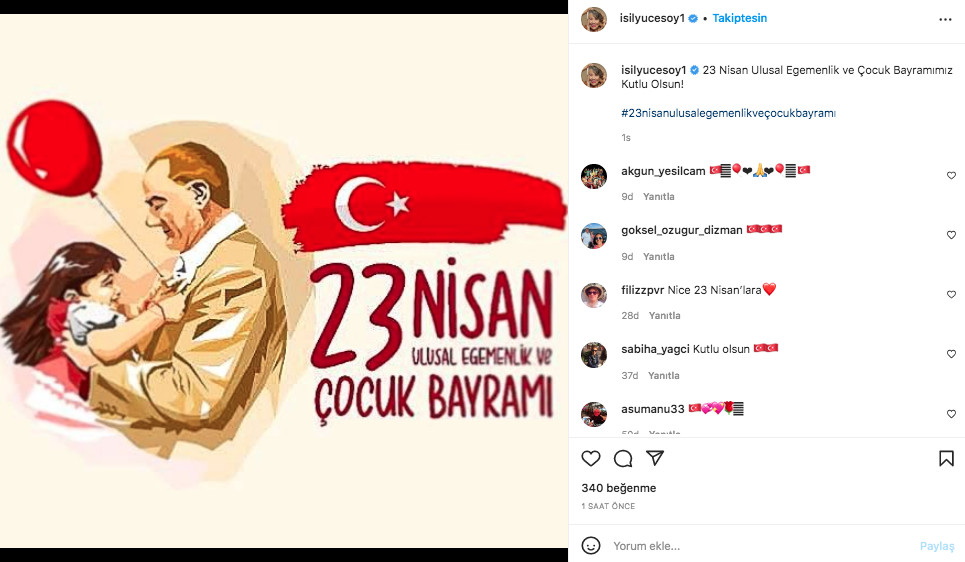 Ünlü isimlerden 23 Nisan paylaşımları 21