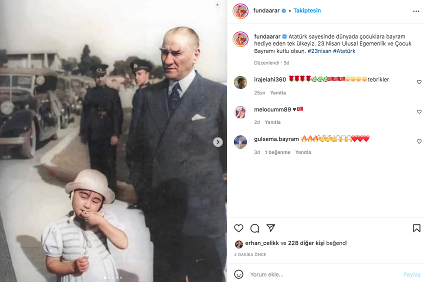 Ünlü isimlerden 23 Nisan paylaşımları 15