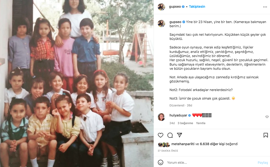 Ünlü isimlerden 23 Nisan paylaşımları 5