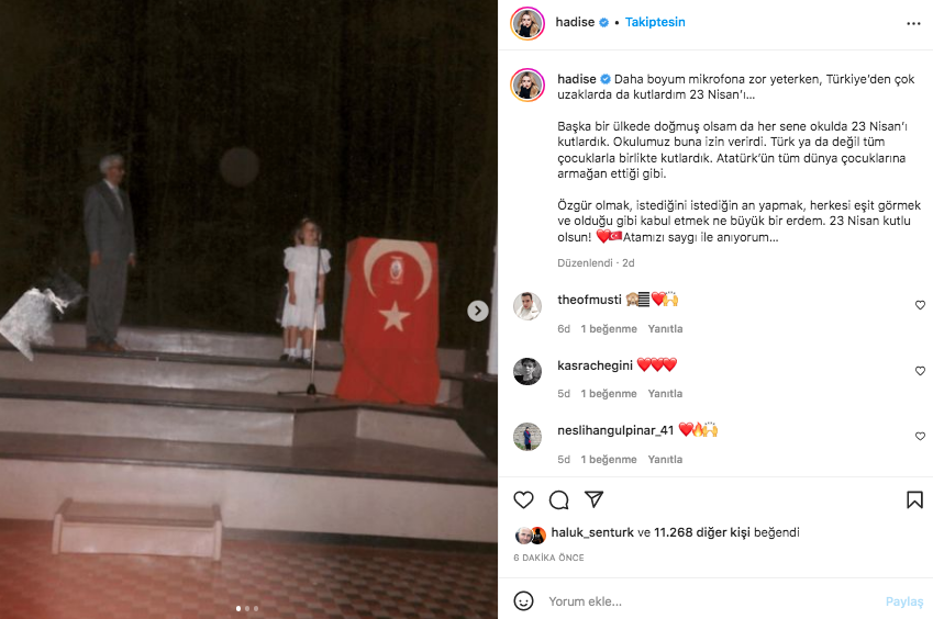 Ünlü isimlerden 23 Nisan paylaşımları 8