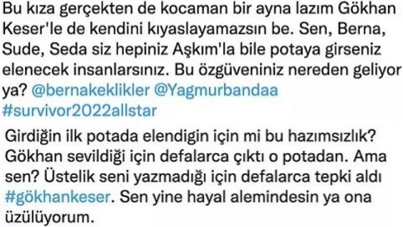 Survivor Efendisi Gökhan Keser'le Dalga Geçen Yağmur Banda Ettiğini Buldu! Espriye Tepki Yağdı 3