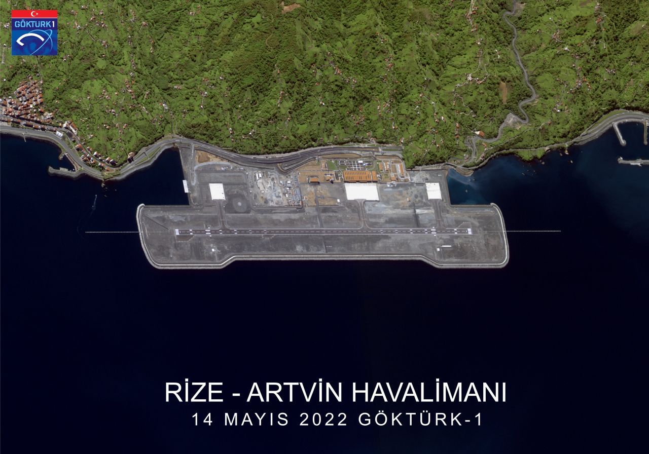 MSB, Rize-Artvin Havalimanı'nın Göktürk-1 uydusundan gelen görüntülerini paylaştı 2