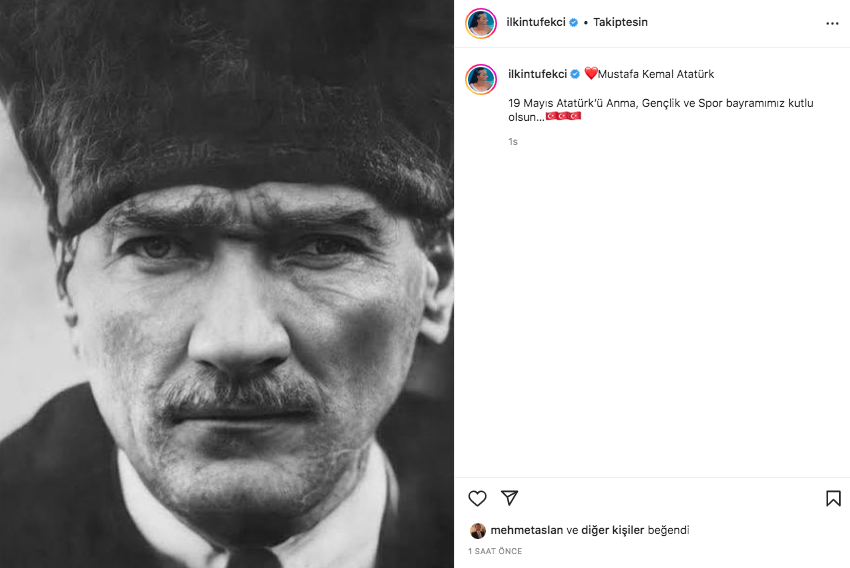 Ünlü isimler 19 Mayıs Atatürk'ü Anma, Gençlik ve Spor Bayramı'nı sosyal medyadan kutladı 10