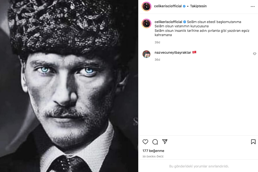 Ünlü isimler 19 Mayıs Atatürk'ü Anma, Gençlik ve Spor Bayramı'nı sosyal medyadan kutladı 16