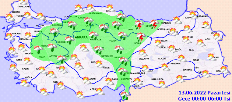 Sağanak ve gök gürültülü sağanak yağış etkisini sürdürecek! 1