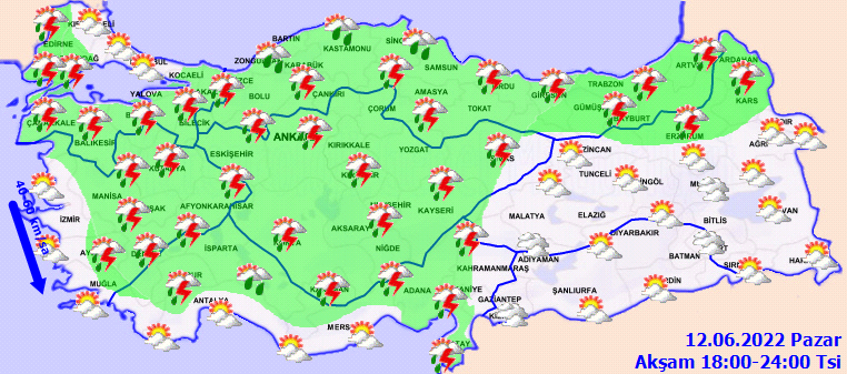 Sağanak ve gök gürültülü sağanak yağış etkisini sürdürecek! 2