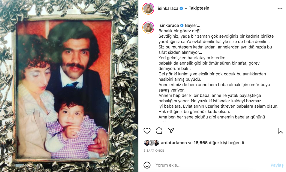 Ünlü isimlerden Babalar Günü paylaşımları (19 Haziran 2022) 25