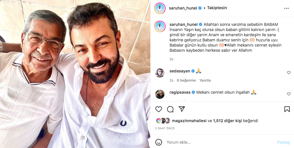 Ünlü isimlerden Babalar Günü paylaşımları (19 Haziran 2022) 12