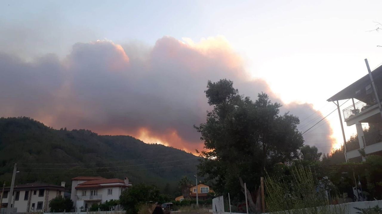 Marmaris'te orman yangının boyutu akşam karanlığında ortaya çıktı! Müdahale sürüyor 8
