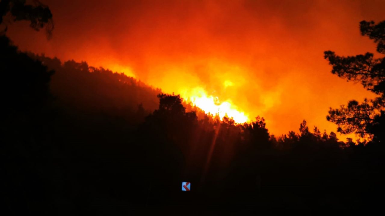 Marmaris'te orman yangının boyutu akşam karanlığında ortaya çıktı! Müdahale sürüyor 3