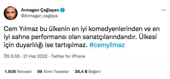 Devlet Bahçeli'nin hedef aldığı Cem Yılmaz'a ünlü isimlerden destek 7