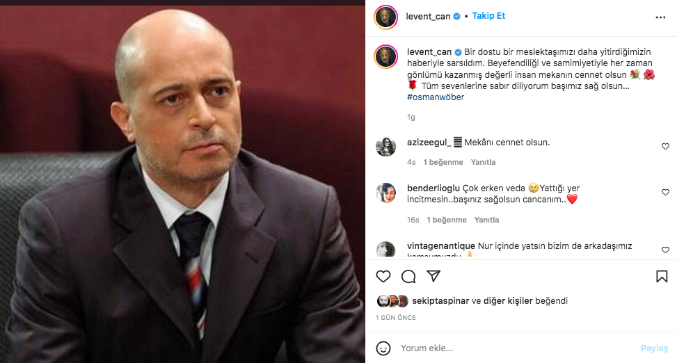 Osman Wöber'in vefatı sanat camiasını yasa boğdu! Ünlüler üzüntülerini bu sözlerle dile getirdiler... 16