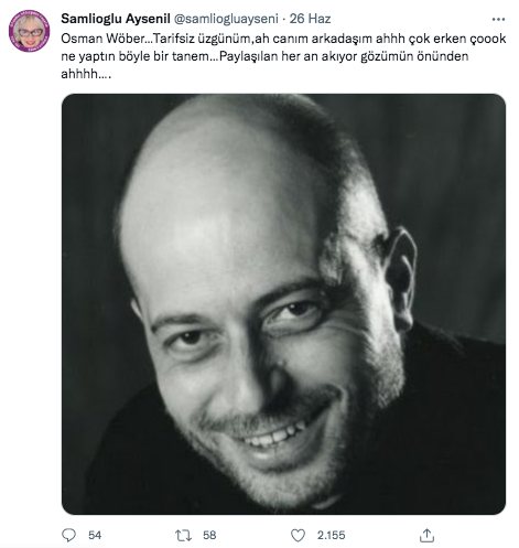 Osman Wöber'in vefatı sanat camiasını yasa boğdu! Ünlüler üzüntülerini bu sözlerle dile getirdiler... 5