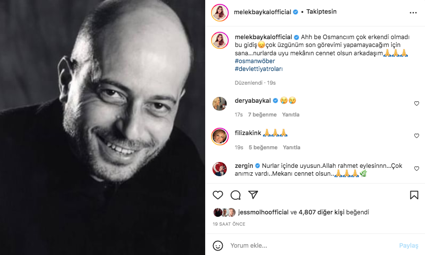 Osman Wöber'in vefatı sanat camiasını yasa boğdu! Ünlüler üzüntülerini bu sözlerle dile getirdiler... 11