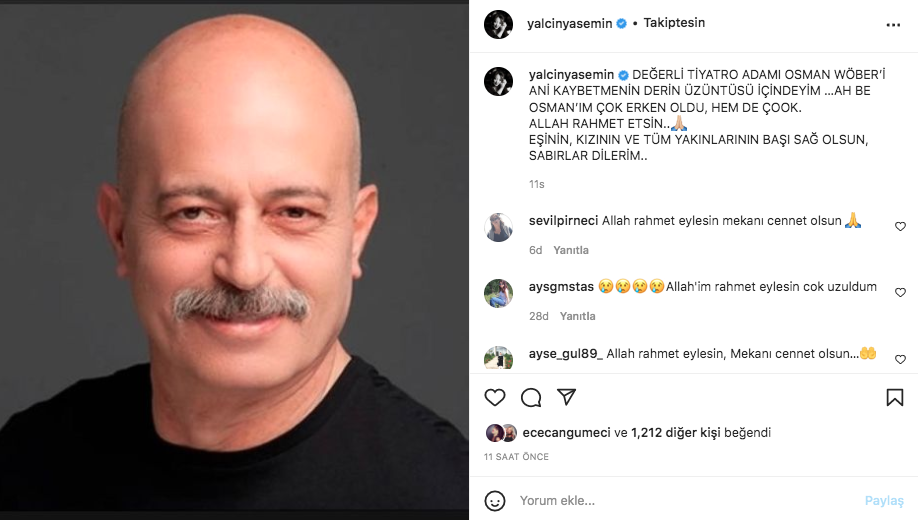 Osman Wöber'in vefatı sanat camiasını yasa boğdu! Ünlüler üzüntülerini bu sözlerle dile getirdiler... 15
