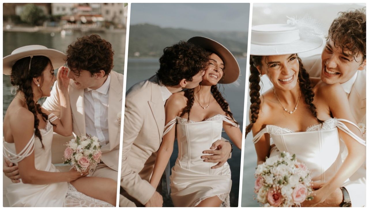 Cedi Osman ile Makedonya'da evlenen Ebru Şahin nikah töreninden fotoğraflarını yayınladı 1