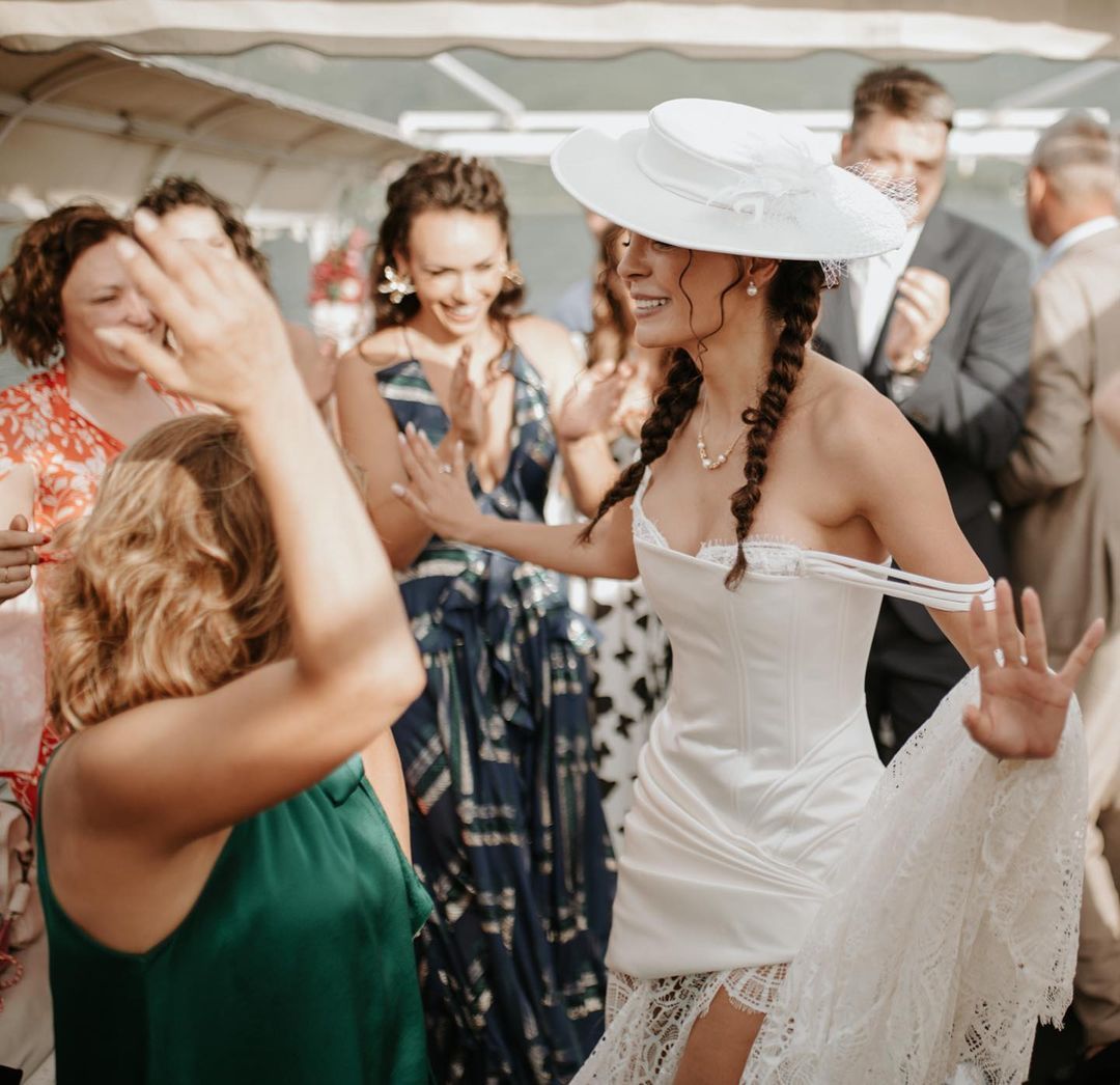 Cedi Osman ile Makedonya'da evlenen Ebru Şahin nikah töreninden fotoğraflarını yayınladı 13