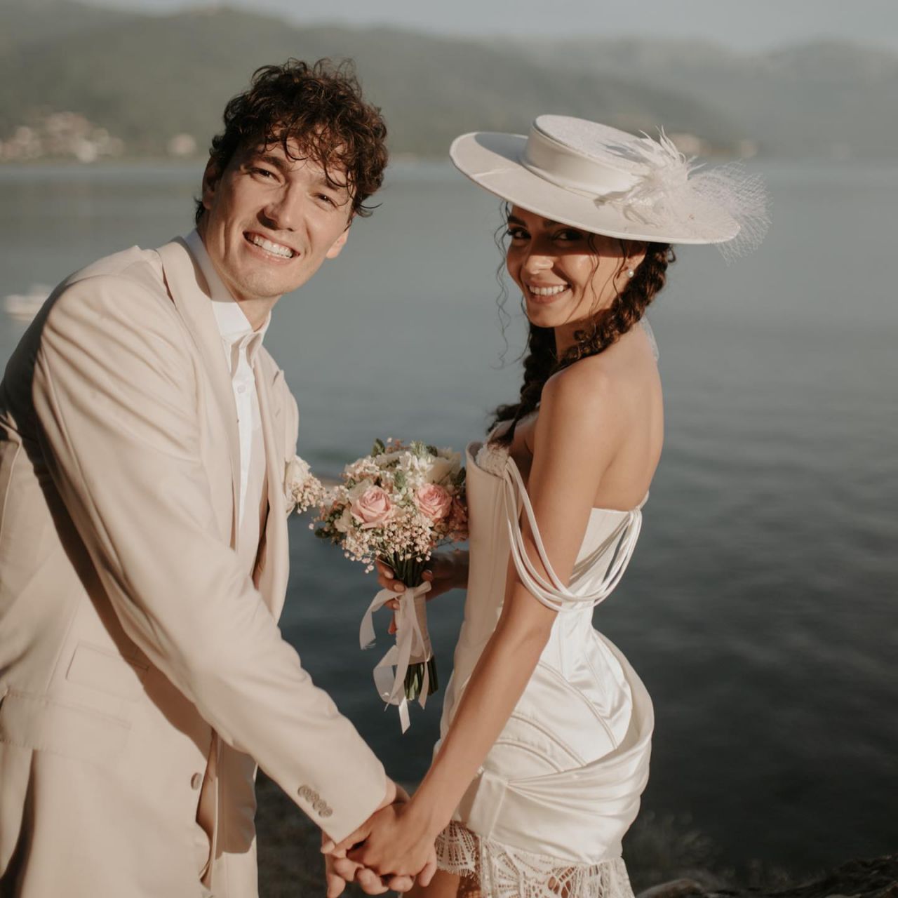 Cedi Osman ile Makedonya'da evlenen Ebru Şahin nikah töreninden fotoğraflarını yayınladı 5