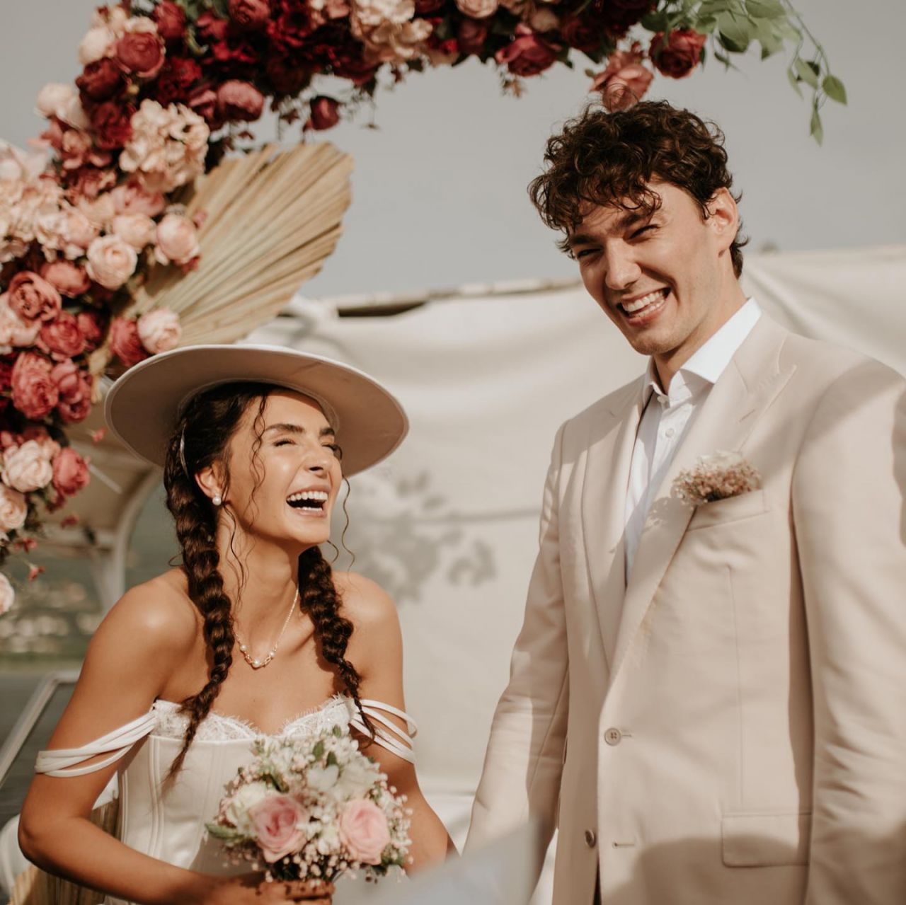 Cedi Osman ile Makedonya'da evlenen Ebru Şahin nikah töreninden fotoğraflarını yayınladı 8