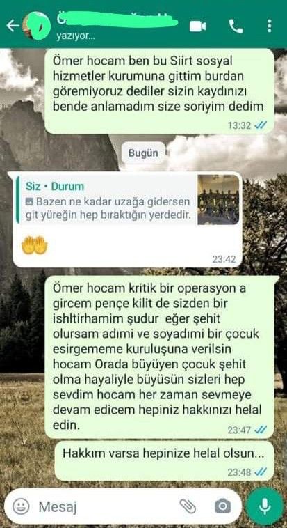 Pençe-Kilit bölgesinde şehit olan Enes Özgül'ün vasiyeti yürekleri dağladı 4