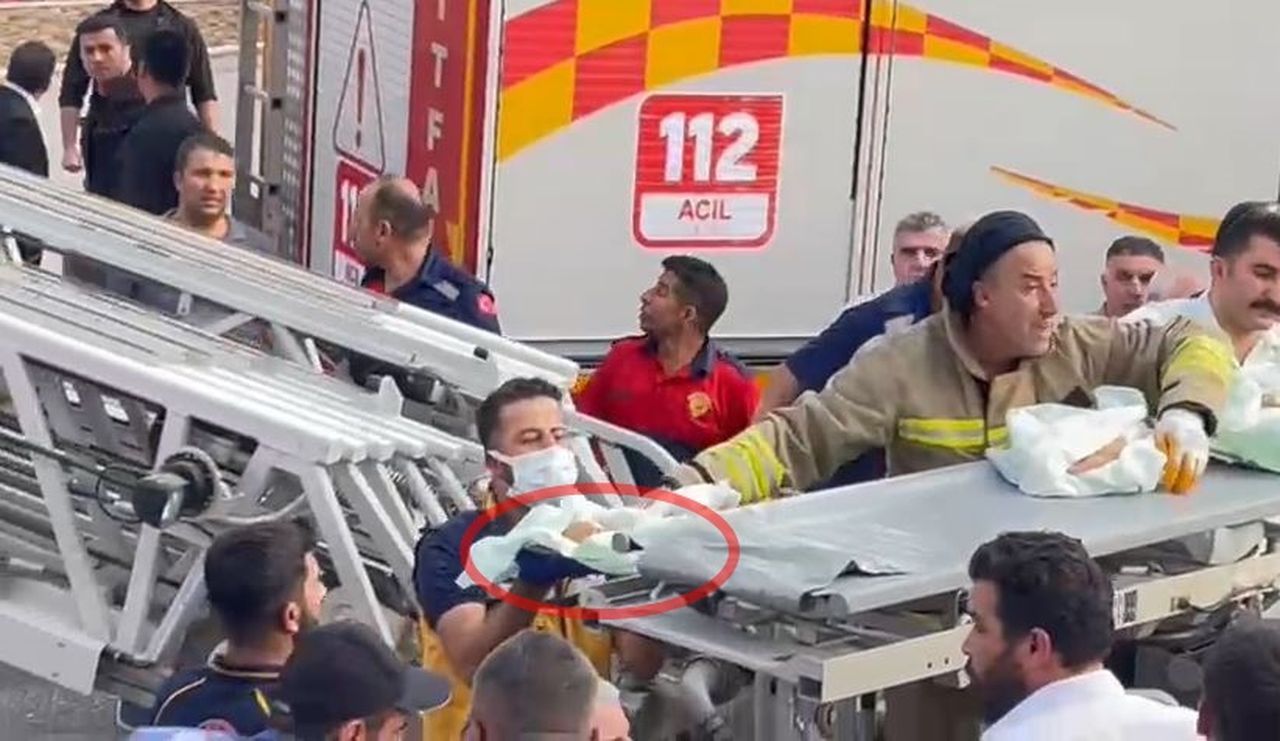 Mardin’de trafo patladı! Dumandan etkilenen yeni doğan bebekler vinçle tahliye edildi 8