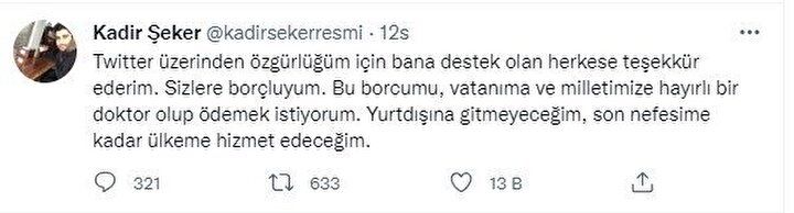 Ailesine kavuşan Kadir Şeker'den ilk sözler: Yurtdışına gitmeyeceğim, ülkemin doktoru olacağım! 12